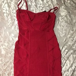 Fashion Nova Burgandy dress
